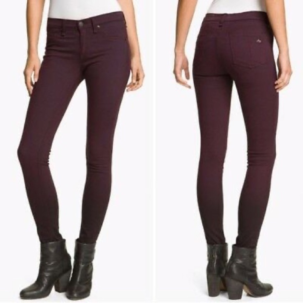 Rag & Bone wine skinny jeans